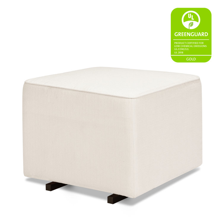 Performance Cream Linen Universal Gliding Ottoman