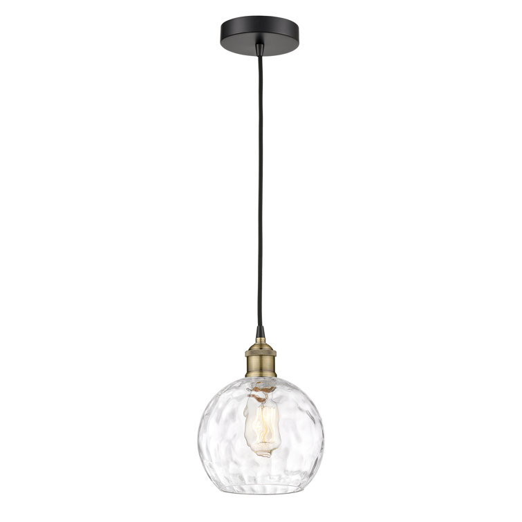 Matte Black Mini Pendant Light with Clear Glass Shade