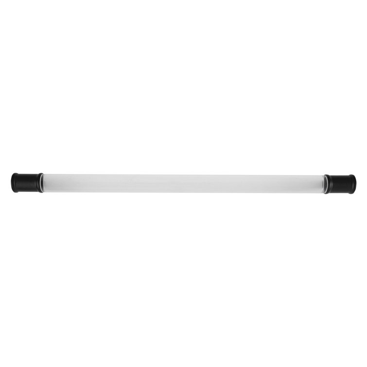 Matte Black and Clear 12" Solid Core Kitchen Cabinet Pulls