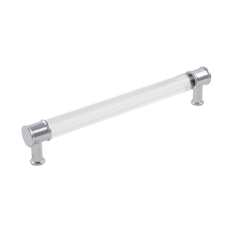 Chrome and Crysacrylic 7-9/16" Kitchen Cabinet Pull