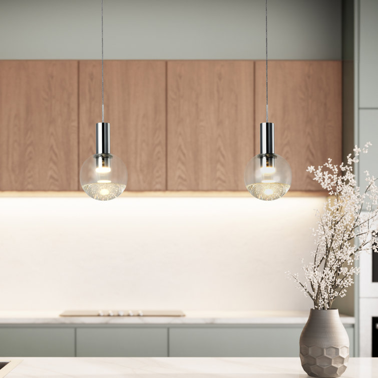 Sienna 5" Chrome Glass LED Pendant Light
