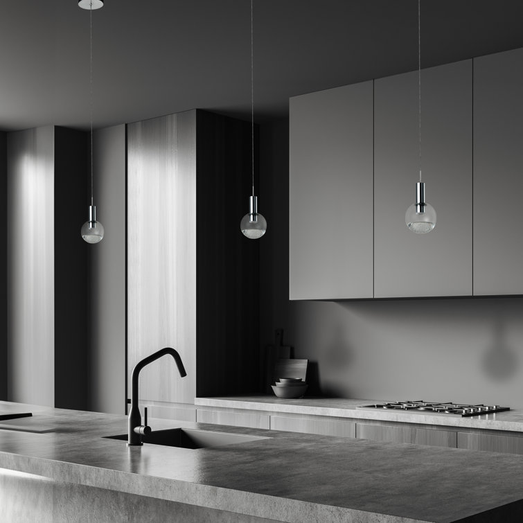 Sienna 5" Chrome Glass LED Pendant Light