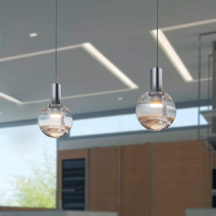 Sienna 5" Chrome Glass LED Pendant Light