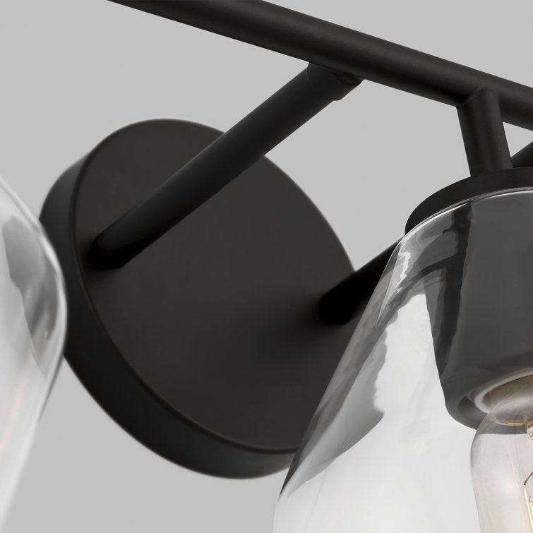 Midnight Black Steel 3-Light Dimmable Vanity Light