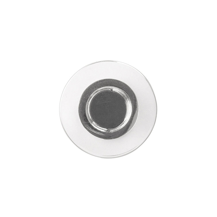 Chrome and Acrylic Round Mushroom Knob with Mounting Hardware