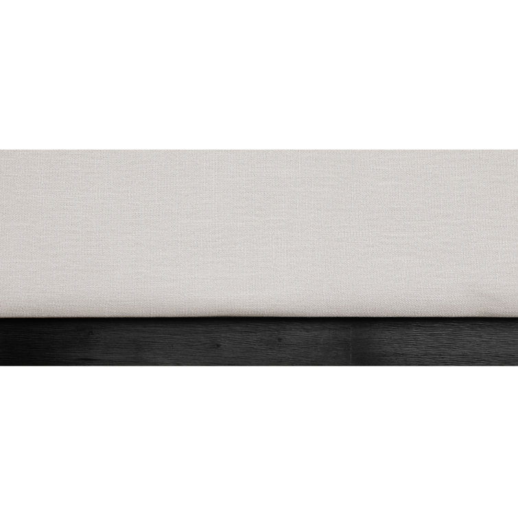 Beige Twin Linen Upholstered Wingback Bed with Tufted Headboard