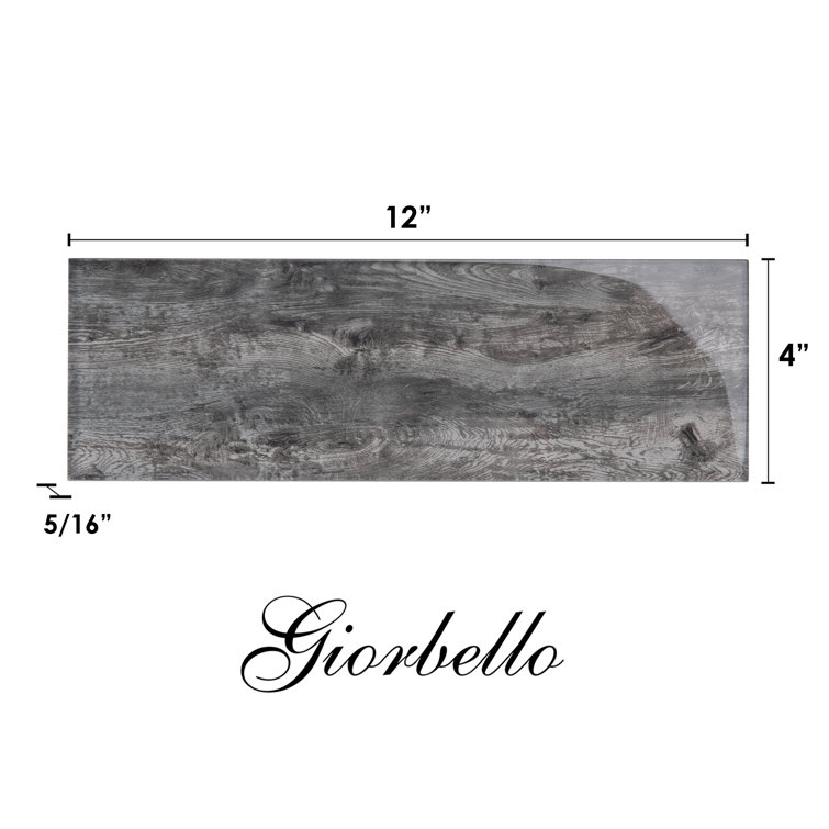Platinum Glossy Glass Wood Look 4'' x 12'' Wall Tile