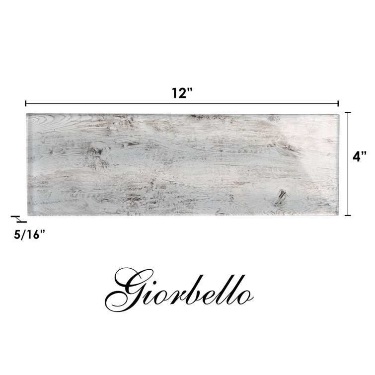 Silver Cedar 4x12 Glossy Glass Subway Tile