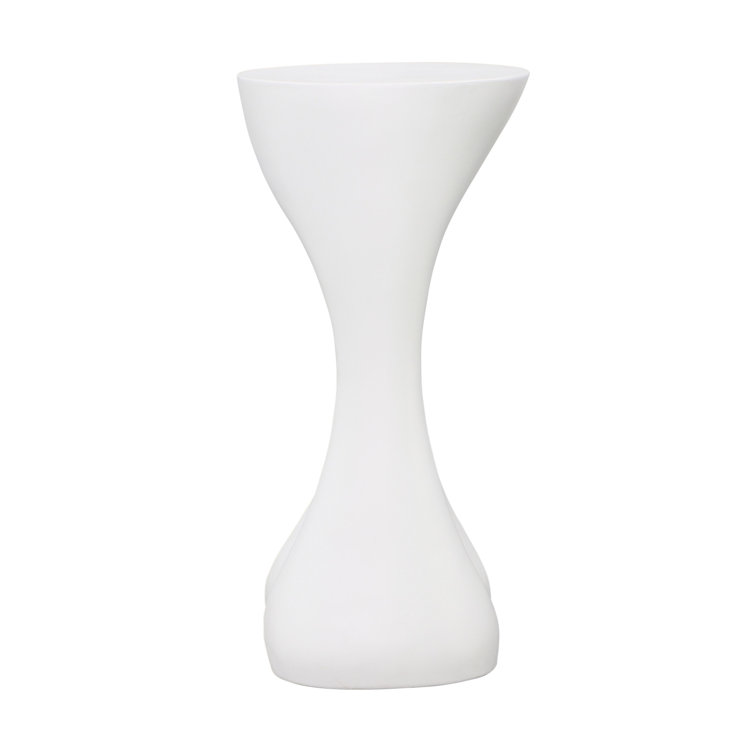 White Free Form Concrete Outdoor Side Table