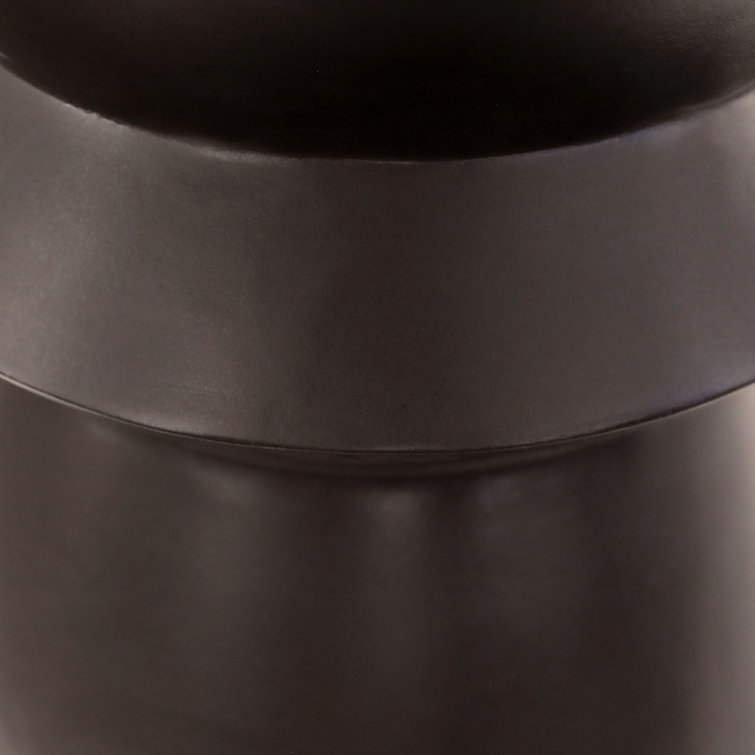 Concorde 14.5'' Black Concrete Round Outdoor Side Table