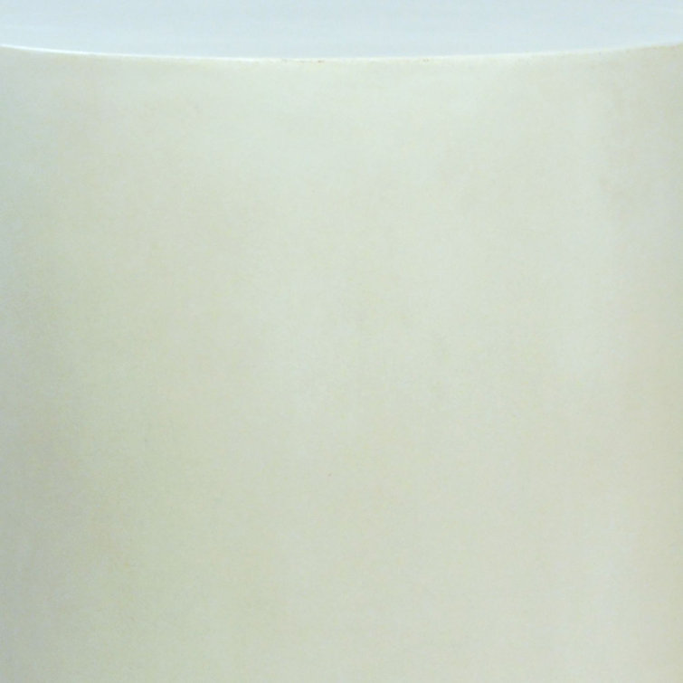 White Round Concrete Outdoor Side Table Set