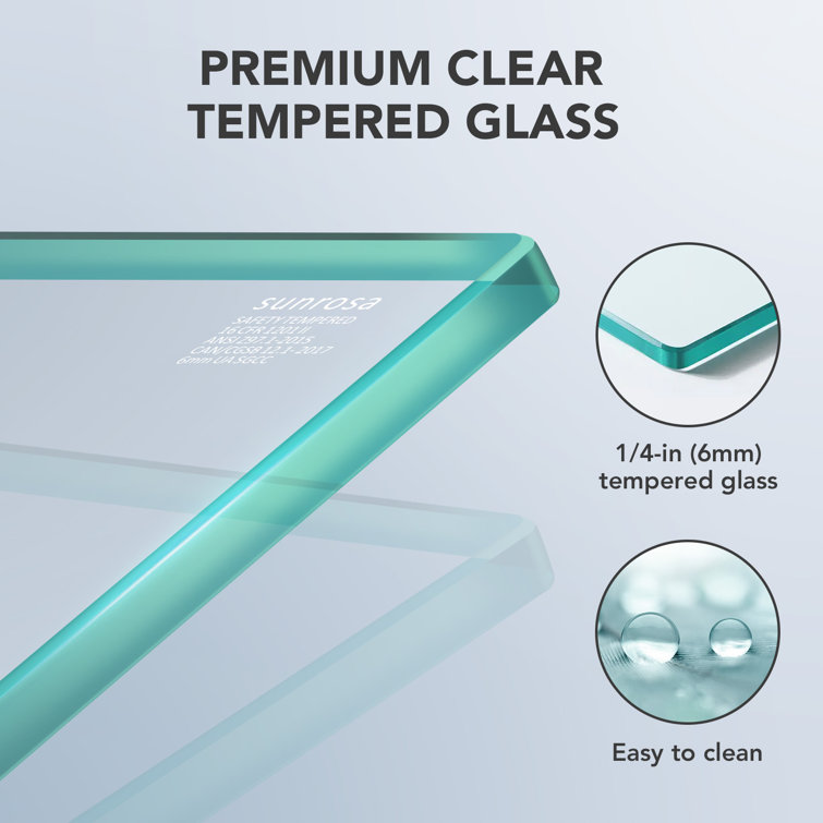 Gold Frameless Clear Tempered Glass Bifold Bathtub Shower Door