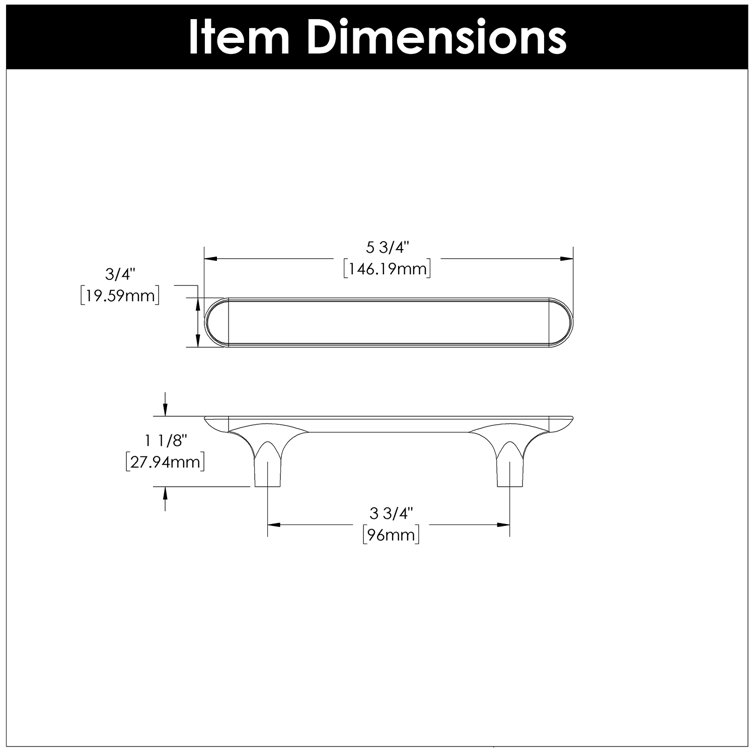 Maven Chrome Solid Core Kitchen Cabinet Handles