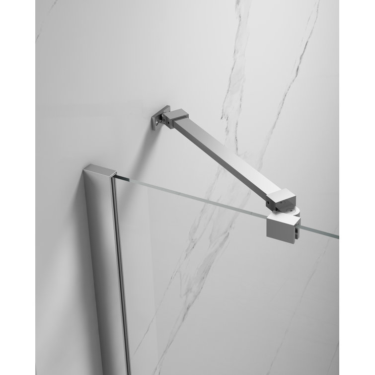 43" x 58" Frameless Chrome Glass Bathtub Shower Door