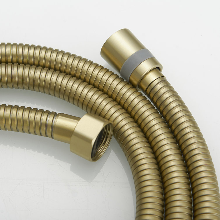 71-Inch Brushed Gold Stainless Steel Flexible Shower Hose
