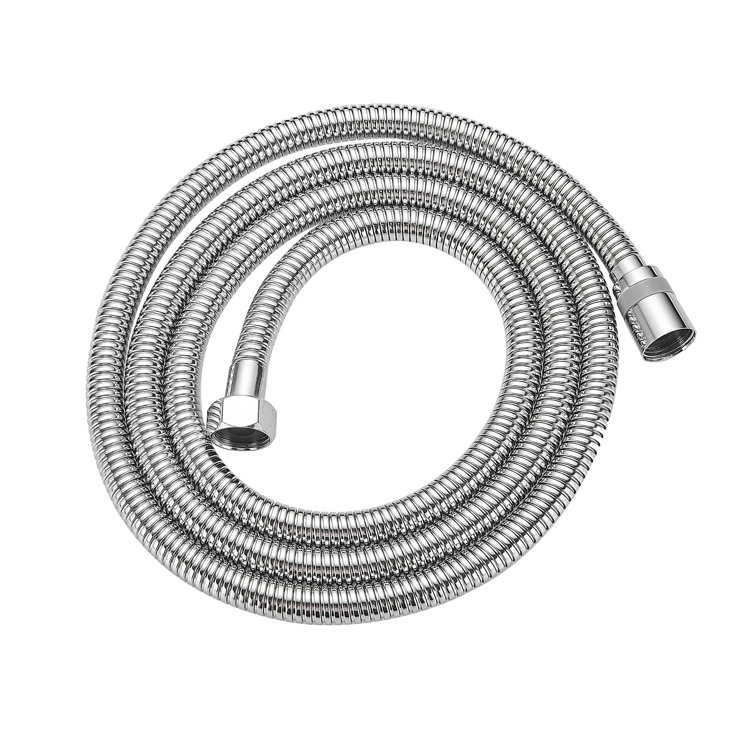 71-Inch Chrome Flexible Handheld Shower Hose with Brass Fittings