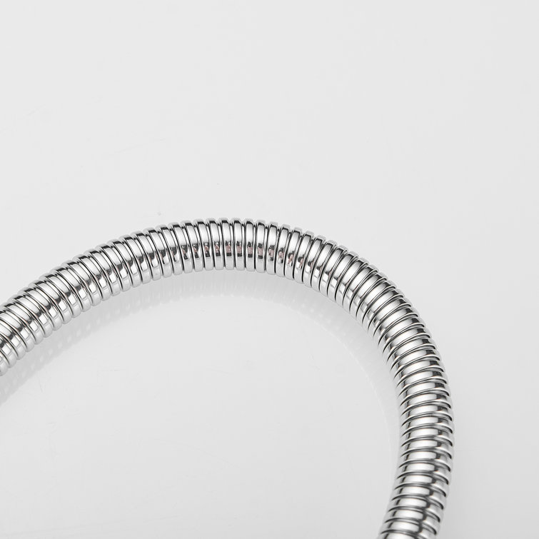 71-Inch Chrome Flexible Handheld Shower Hose with Brass Fittings