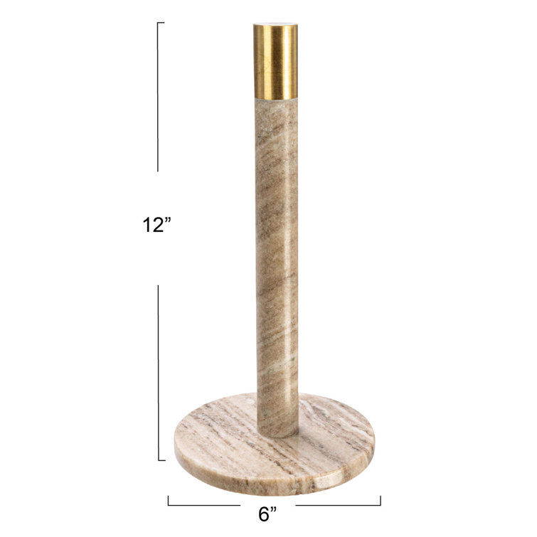 Modern Marble and Brass Paper Towel Holder