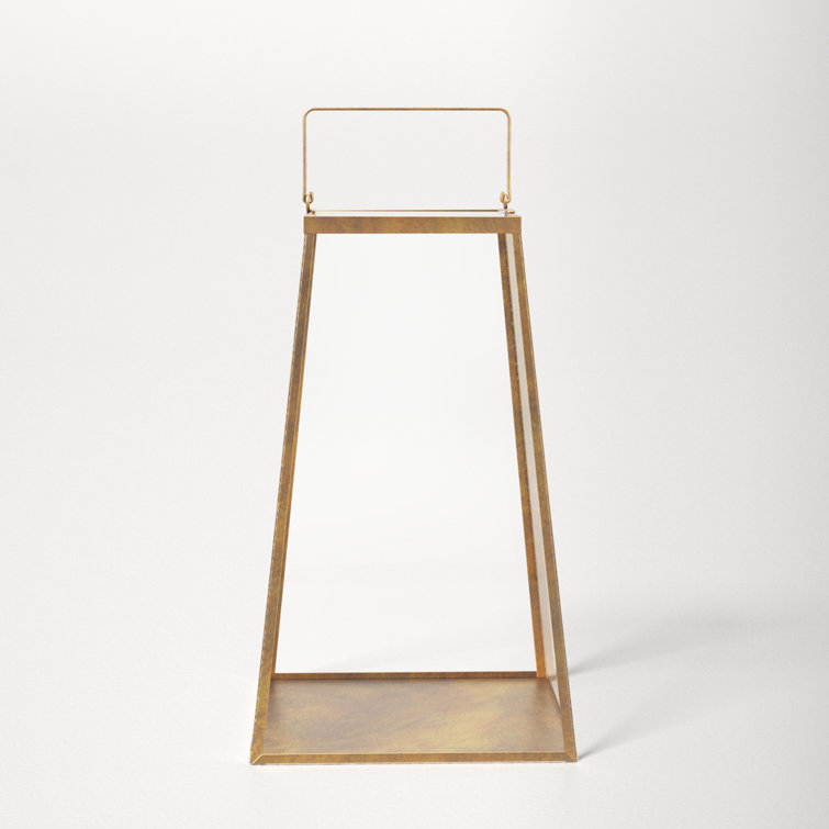 Gold Iron Handmade Tabletop Candle Lantern