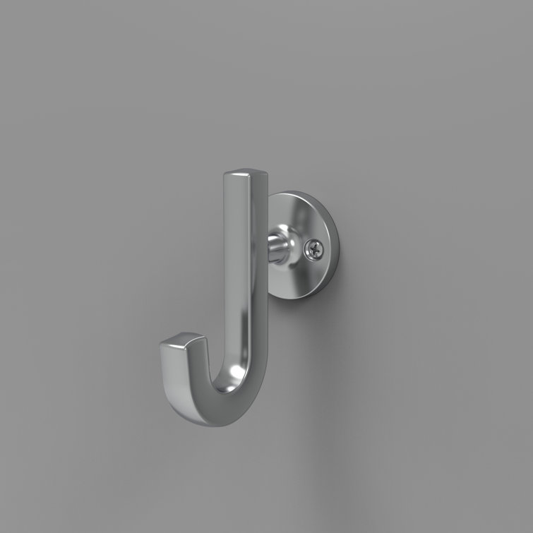 Chrome Finish Ergonomic Metal Wall Hook