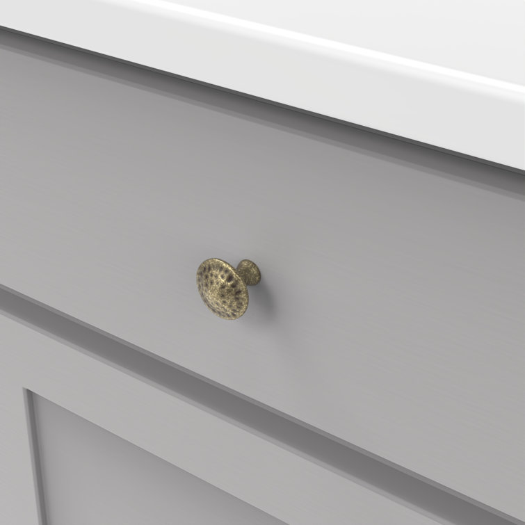 Windover Antique Round Mushroom Cabinet Knob with Mounting Hardware