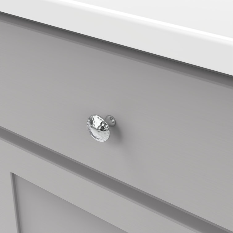 Chrome Round Mushroom Knob with Mounting Hardware