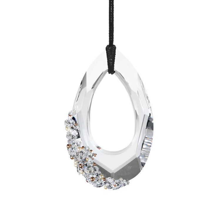 Trinity Crystal LED Pendant Light with Black Rope