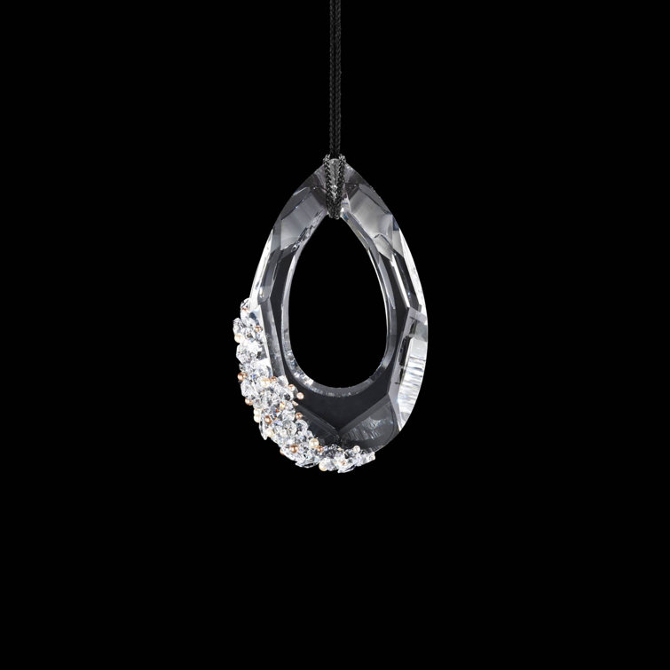 Trinity Crystal LED Pendant Light with Black Rope