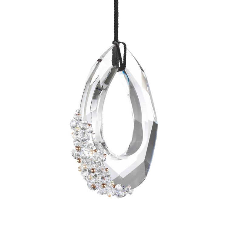 Trinity Crystal LED Pendant Light with Black Rope
