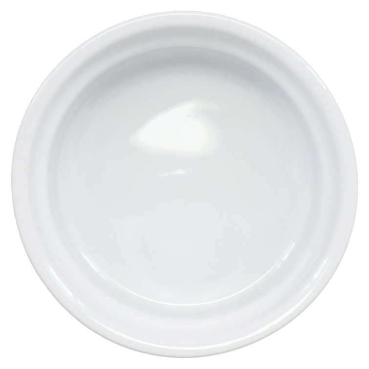 White Porcelain Round Soufflé Ramekins Set with Lids, 4.5 oz