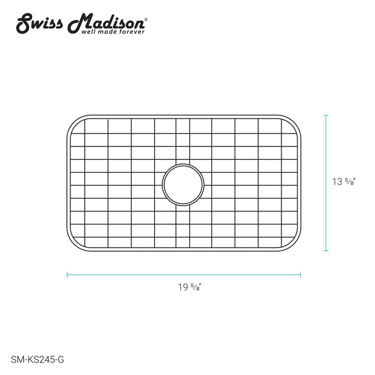 Stainless Steel 24x18 Kitchen Sink Grid with Polished Finish