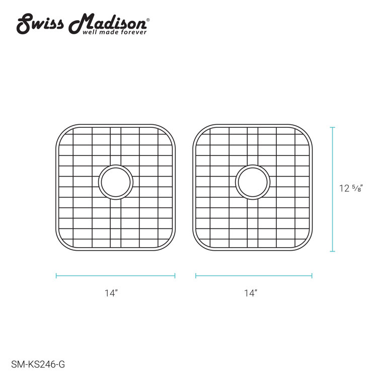 Stainless Steel Kitchen Sink Grid for 13.75 x 12.25 Sinks