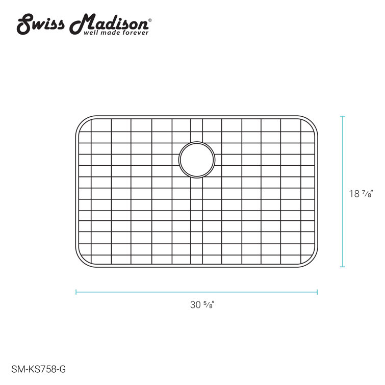 Stainless Steel Rectangular Kitchen Sink Grid 33 x 21 Inches