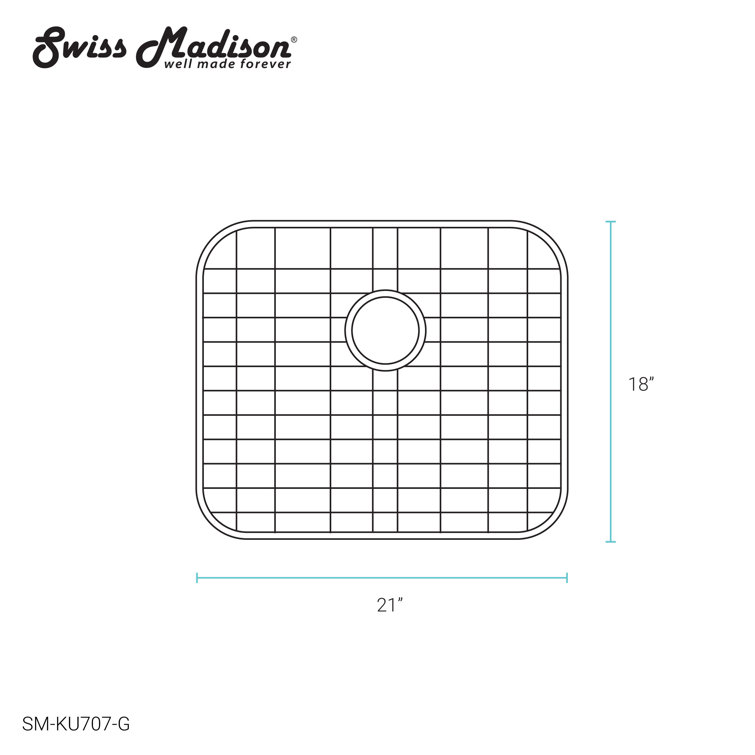 Stainless Steel Undermount Kitchen Sink Grid for 21 x 18 Sinks