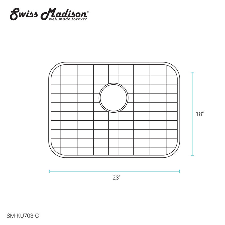 Stainless Steel Undermount Kitchen Sink Grid for 23 x 18 Sinks