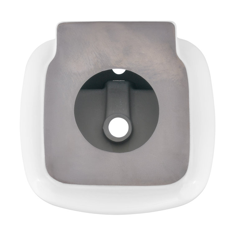 Carre 18" White Ceramic Wall-Mount Bathroom Sink