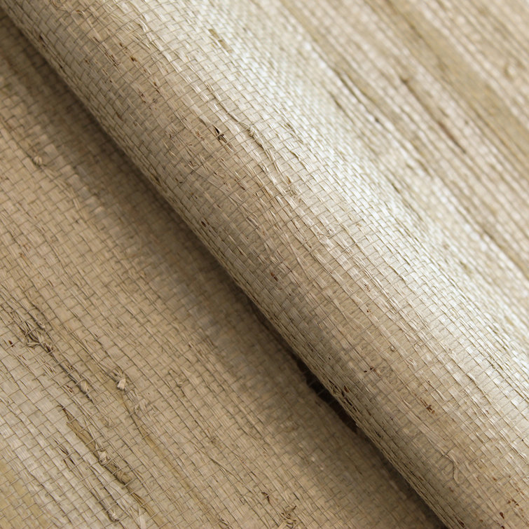 Arrowroot Weave Natural Grasscloth Textured Wallpaper Roll
