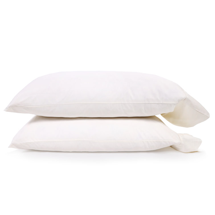 Ivory Queen Cotton Sateen Duvet Cover Set with Hemstitch