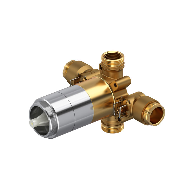 Gold 1/2" Brass Thermostatic Pressure Balance Shower Valve