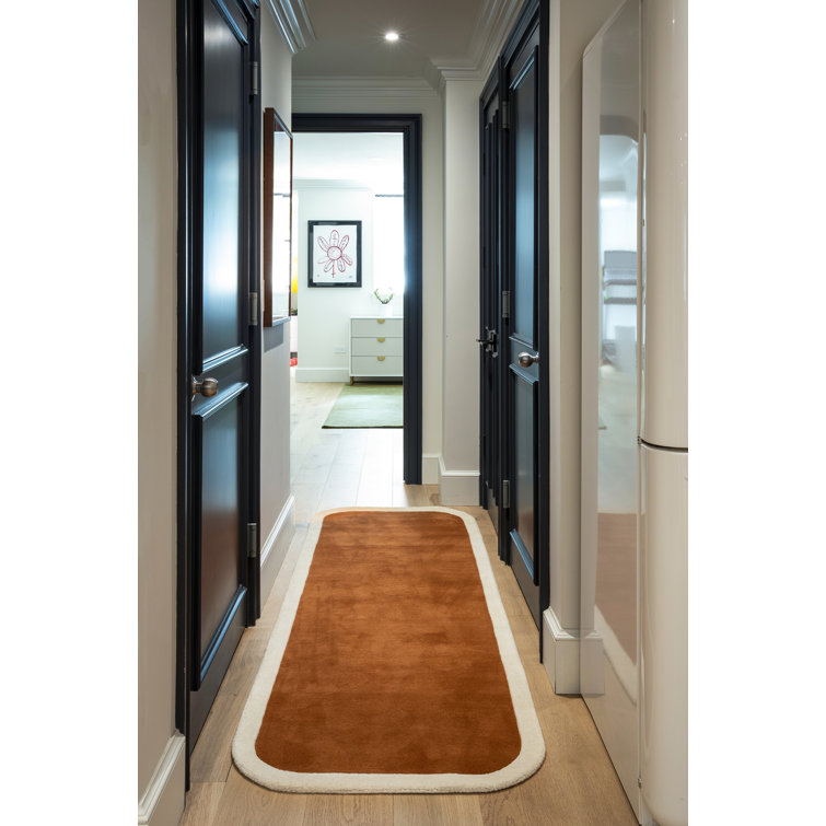 Tallulah Copper and Ivory Wool Hand-Tufted Rug, 2' x 4'