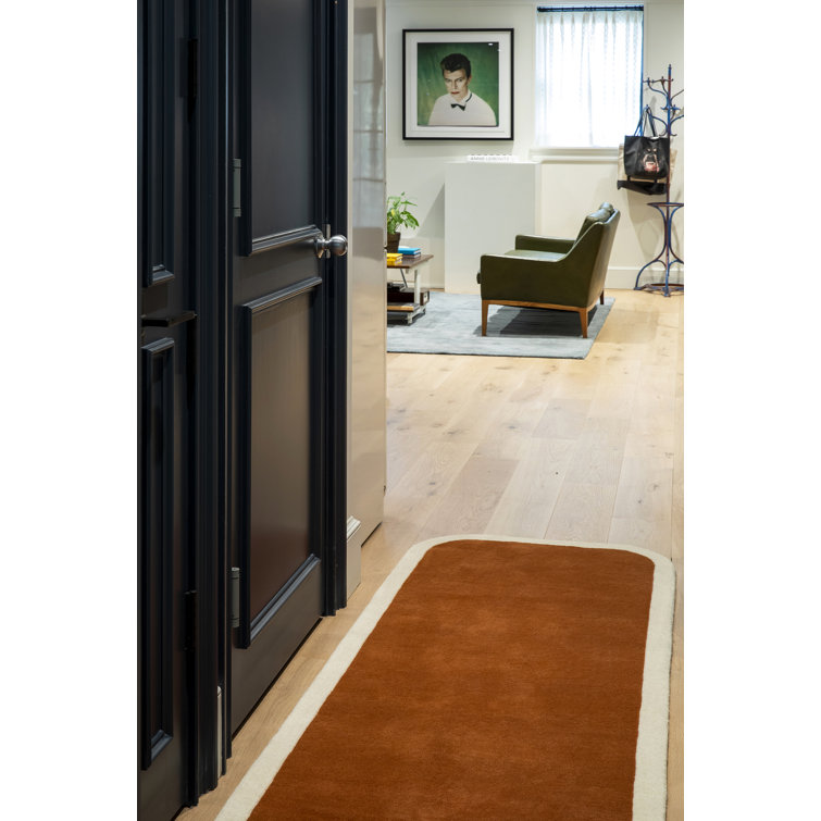 Tallulah Copper and Ivory Wool Hand-Tufted Rug, 2' x 4'