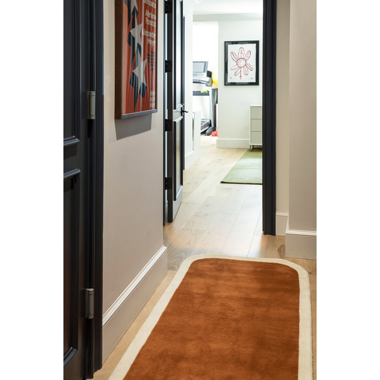 Tallulah Copper and Ivory Wool Hand-Tufted Rug, 2' x 4'