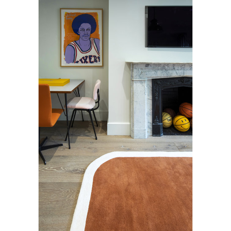 Tallulah Copper and Ivory Wool Hand-Tufted Rug, 2' x 4'