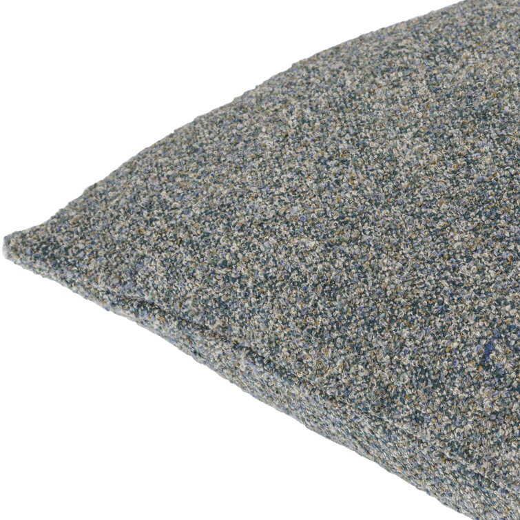 Gray Textured Square Throw Pillow with Polyester Fill