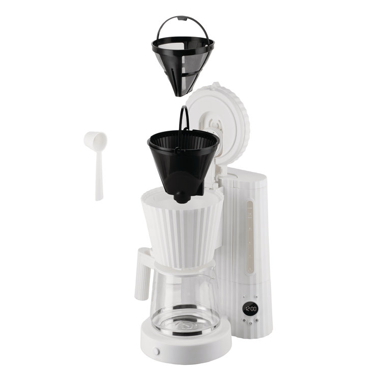 White Pleated One Size Drip Coffee Maker