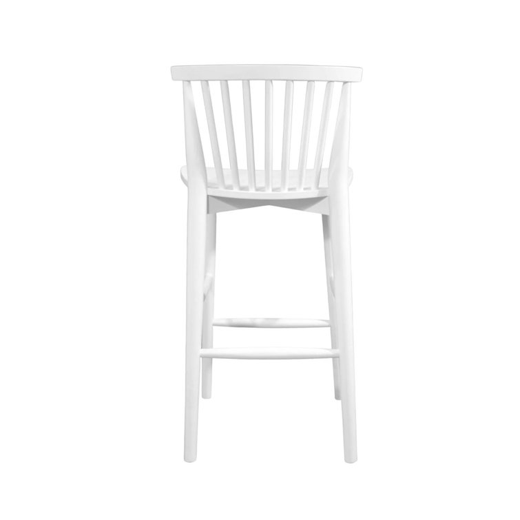 White Acacia Solid Wood 26" Counter Stool