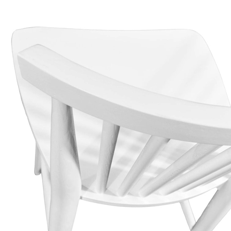White Acacia Solid Wood 26" Counter Stool