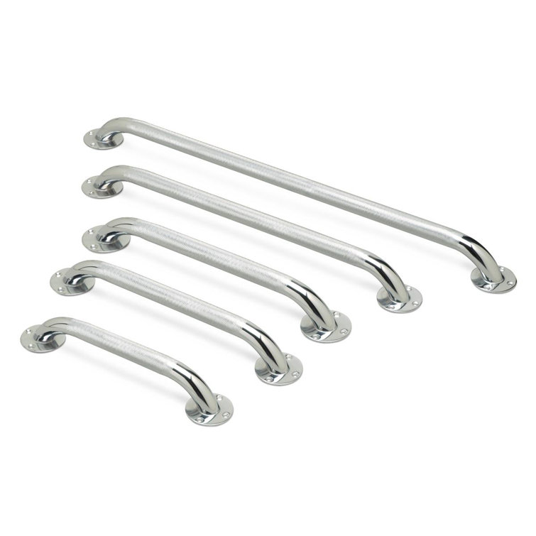 32'' Stainless Steel Knurled Grab Bar Set
