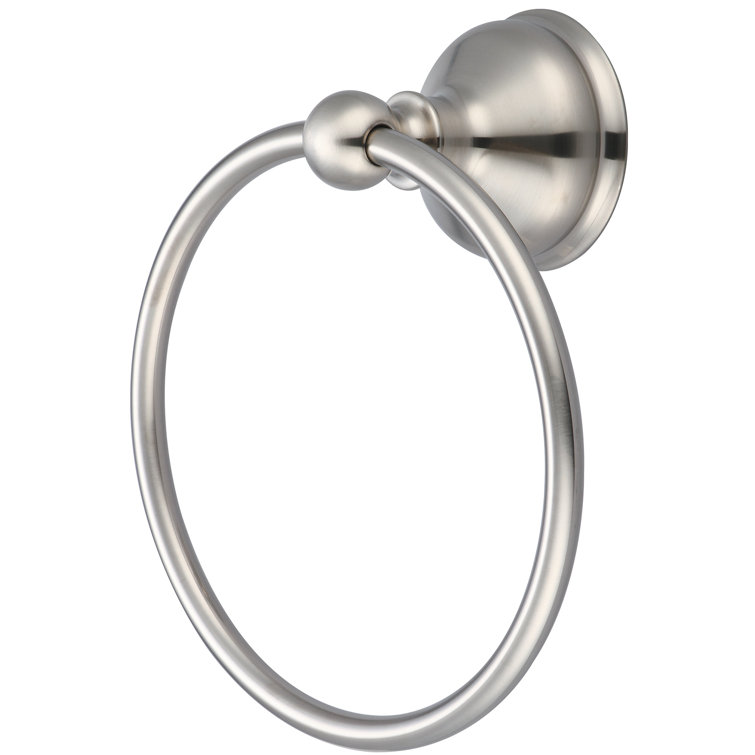 Brushed Nickel Wall Mounted Americana Towel Ring