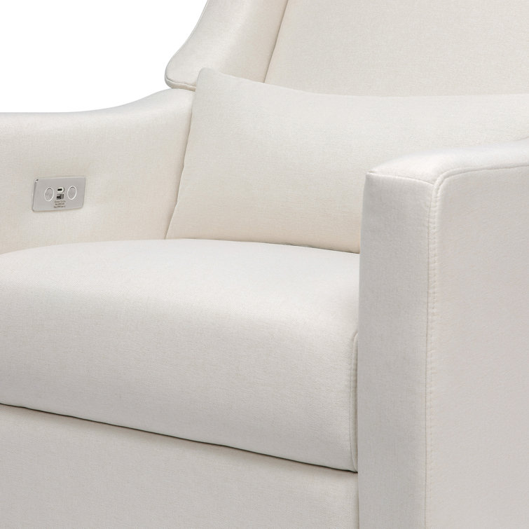 Eco-Weave Cream Performance Swivel Recliner Armchair with USB